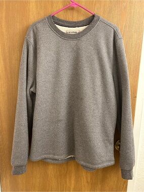 Men's Gray Crewneck Thermal Sweatshirt by BC Clothing